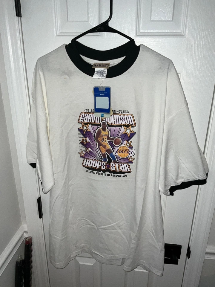 Camiseta De Colección Earvin Johnson LA Lakers Majestic Hardwood Classics NBA 2XL Nueva Foto 1 de 4
