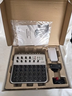 Neewer NW-04AU 4 Channel Mixing Console; XLR, RCA, 1/4 Input, USB Output - Image 1 of 4