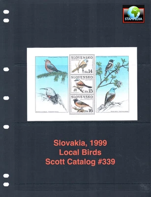 Valor Scott de $4,75 - Eslovaquia 1999 aves s/s vida silvestre europea CV MNH NH UMM Foto 1 de 4