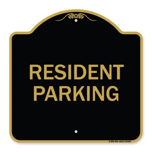 Designer Series - Parking Sign Resident Parking Heavy Gauge Aluminum - Picture 1 of 7