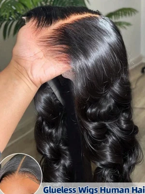 Pelucas sin pegamento 40 pulgadas 200 % densidad Wear and Go cabello humano pre arrancadas precortadas 13 Foto 1 de 4