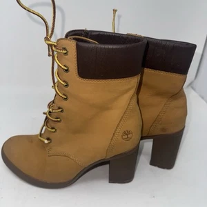 Timberland Women's Tillston High Heel Leather Boots Size 7 - Picture 1 of 11