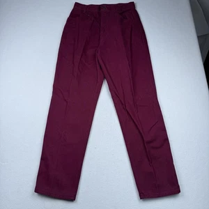 Pantalones de mezclilla Ozark Mountain Jean Company para mujer 13 32 entrepierna algodón borgoña recto - Imagen 1 de 12