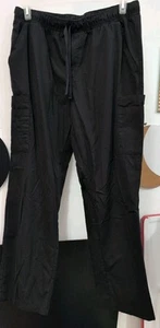 Pantalones Exfoliantes UA Butter Suave Originales Elásticos Cintura Corbata Negros Talla Grande - Imagen 1 de 8
