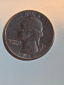 1986-D 25C Washington Quarter - Picture 1 of 13