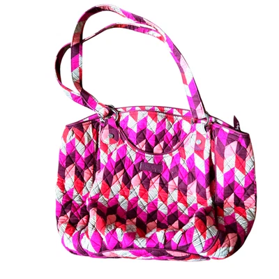 VERA BRADLEY Bohemian ChevronGlenna Shoulder Bag Purse 2016 Retired Pink Purple - Image 1 of 4