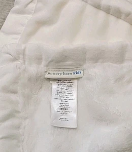 Pottery Barn Kids PBK Kinderwagendecke weich Sherpa Lovey Unisex 30x40" weiß - Bild 1 von 10