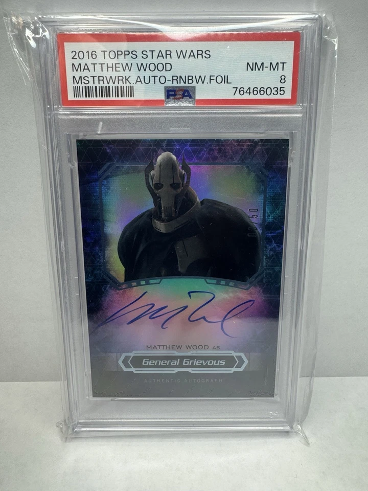 2016 Topps Star Wars Masterwork Auto Matthew Wood As General Grievous /50 PSA 8 - Image 1 of 2