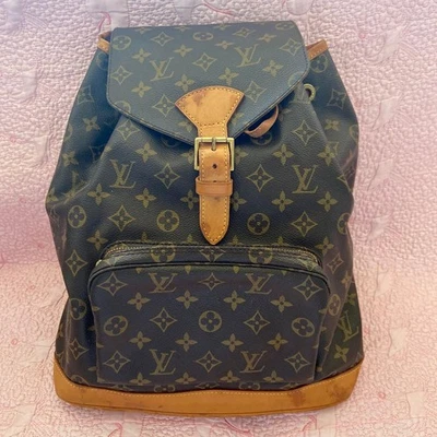 Mochila Louis Vuitton Montsouris GM M51135 Marrón Monograma PVC Usada Foto 1 de 4