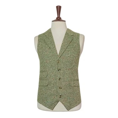 Chaleco de tweed de lana 46R chaleco verde formal boda fiesta vestido clásico para hombre Foto 1 de 4