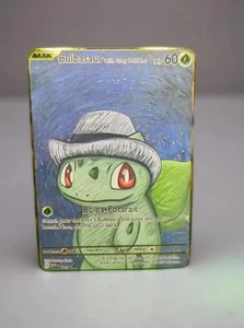 Bulbasaur Van Gogh Gold Metal Pokemon Card Collectible Gift/Display - Picture 1 of 2