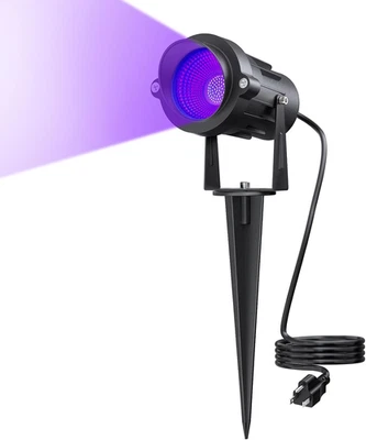 Luces de Halloween Exterior 18W Foco Negro Ip65 Impermeable Luz Negra 385400Nm Foto 1 de 4