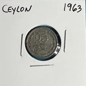 π±π° Ceylon Coin - 1963 25 Cents **Nice Coin** - Picture 1 of 2