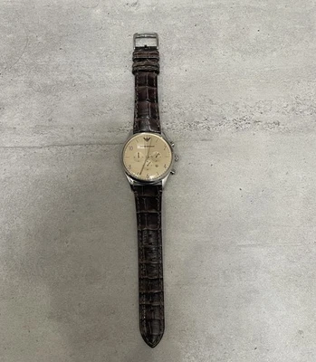 Reloj Emporio Armani Hombre Clásico Cronógrafo Cuero Marrón AR1878 Foto 1 de 4