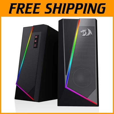 Stylish RGB Multimedia Speakers - 6 Color Modes, USB-Powered & Compact Design - Image 1 of 4