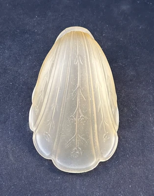 RARO 1930 Art Deco ámbar uranio vidrio pantalla antideslizante Foto 1 de 4