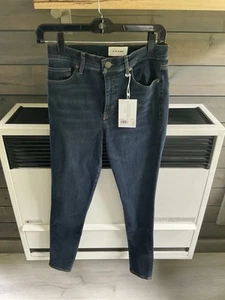 Women's Frame Blue The Alix High Rise Skinny Jeans Bohemian Preppy NWT - Size 27 - Picture 1 of 5