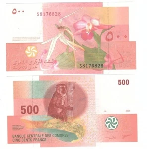 Comoros Comores - 500 Francs 2005 ( 2021 ) UNC Pick 15(3) Lemberg-Zp - Picture 1 of 1
