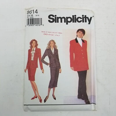 Simplicity Sewing Pattern 8614 80s Skirt Pants Suit Set Uncut Womens 6 8 10 - Image 1 of 4