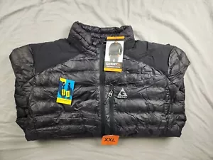 Black XXL Mens Lightweight Puffer Jacket + IKON Zip Pulls - CLEARANCE - Picture 1 of 14