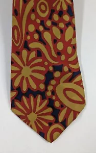 Vintage Superba Cravats | Men's Necktie | Swing Tie | 4" Wide Yellow & Red - Picture 1 of 9