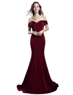 Mermaid Abendkleid Ballkleid Brautkleid Kleid Braut Schulterfrei - Bild 1 von 4