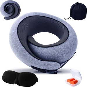 Neck Pillow Memory Foam Travel Pillow Travel Neck Pillows for Airplanes Flight P - Picture 1 of 12