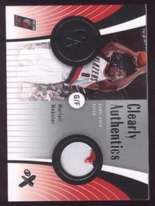 Camiseta deportiva E-X Clearly Authentics 2006-07 parches #CAMW Martell Webster/75 - casi nueva-como nueva - Imagen 1 de 1