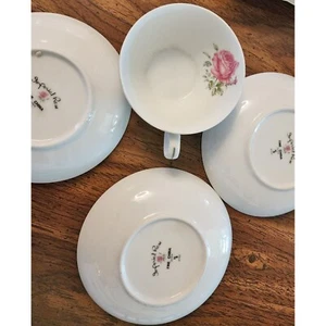 Lote de 3 cuencos de bayas y una taza de café vintage Imperial Rose Fine China 6702 - Imagen 1 de 6