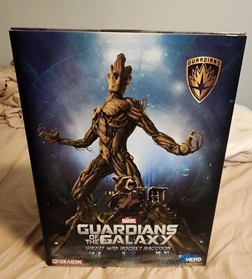Guardians of the Galaxy Groot with Rocket Racoon Action Hero Model 1:9 Dragon - Image 1 of 4