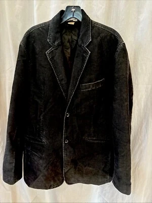 Men's DKNY Black Corduroy Sport Coat Size Large - Image 1 of 4