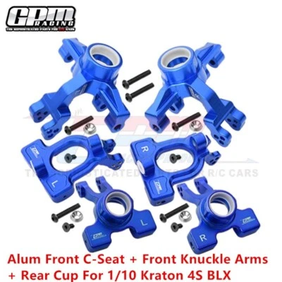 GPM Alum Front C Seat +Front Knuckle Arms +Rear Cup For ARRMA 1/10 Kraton 4S BLX - Image 1 of 4