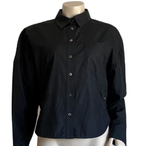 Alexander Wang Black Cotton Long Sleeves Button Down Shirt Sz 8 - Picture 1 of 8