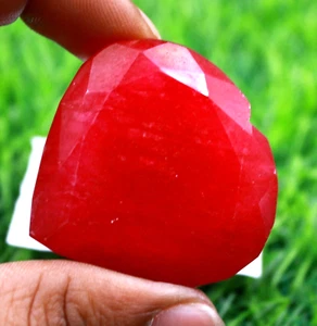 200-250 Ct Unique Quality Red Ruby EGL Certified Heart Shape Loose Gemstone OSR - Picture 1 of 10