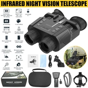 4K 1.4" Infrared Night Vision Binoculars Goggles IR Hunting Camera Video 8x Zoom - Picture 1 of 18