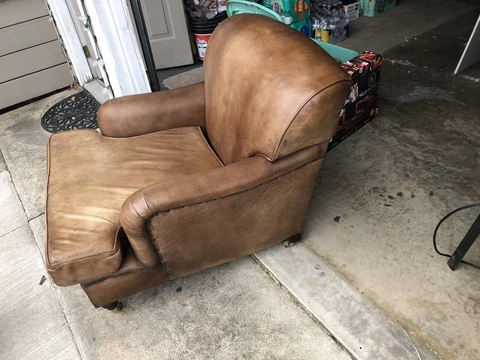 Vintage “ Leather Chairs Of Bath” formerly of England - Landsdown model chair Cover