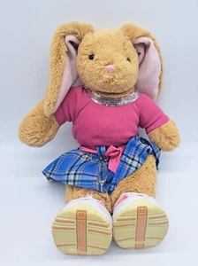 Build a Bear Bunny Easter Rabbit Plush Light Brown Sketchers Shoes 18" - Picture 1 of 12