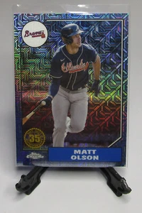 MATT OLSON 2022 Topps Chrome Silver Pack BLUE REFRACTOR Card Serial #019/150 - Picture 1 of 5