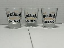 3 Vintage Jack Daniels Shot Glasses Old No. 7 Tennessee Whiskey JD
