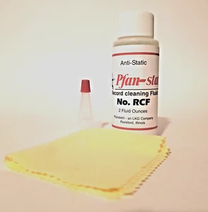 Pfan-Stat Vinyl Record Anti-static Cleaning Kit With 2-Cleaning Cloths - Picture 1 of 2