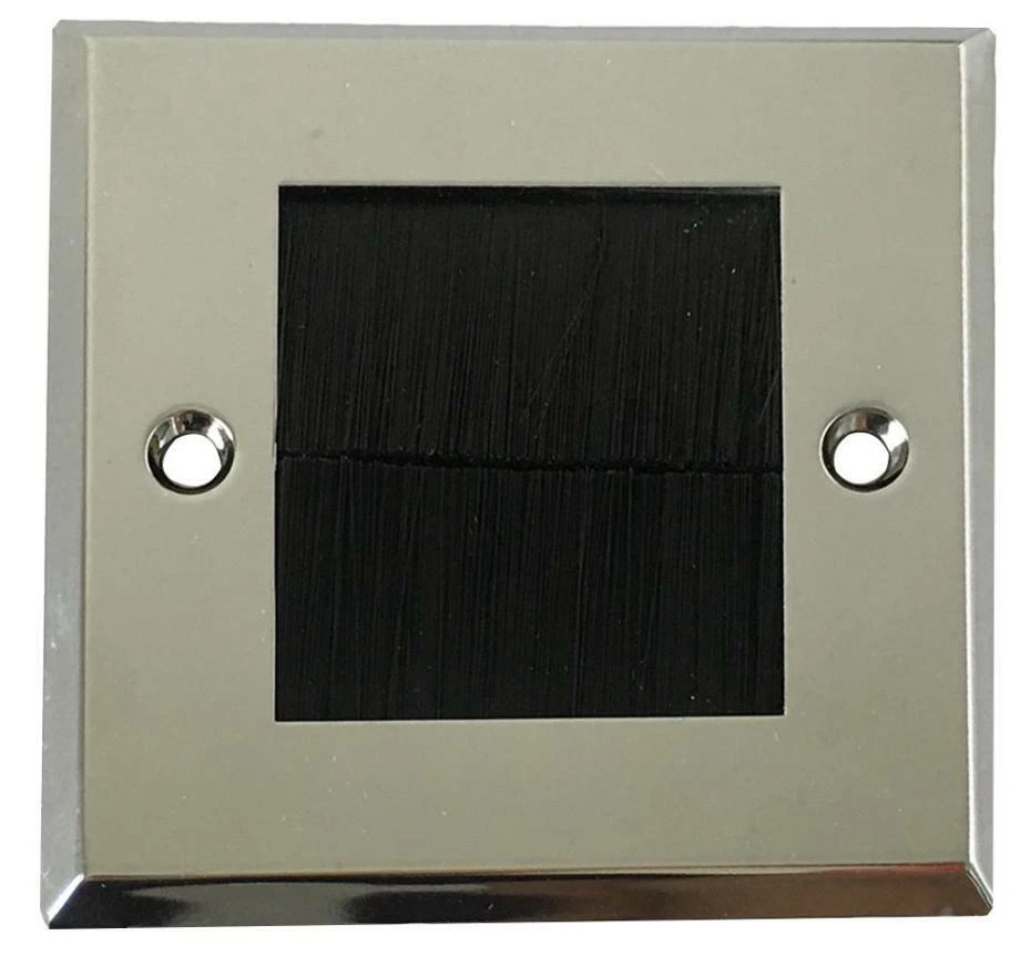 1 Bande Acier Noir Brosse Plaque Frontale, Chromé - BPCH1GB - Photo 1/1