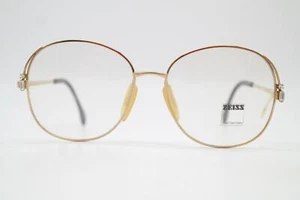 Vintage Brille Zeiss 6430 Gold Oval Brillengestell eyeglasses - Picture 1 of 6