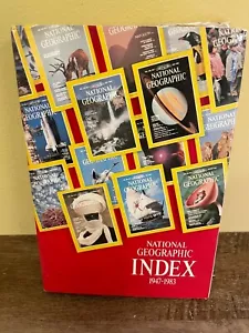 Vintage NATIONAL GEOGRAPHIC Index 1947-1983 Hardcover Dust Jacket - Picture 1 of 11