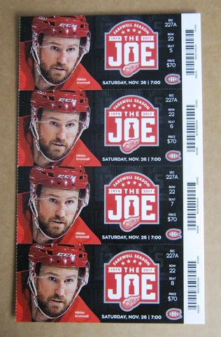 Red Wings Niklas Kronwall- JLA Final Season Tickets Sheet Original Cover