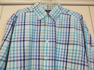 Camicia Vineyard Vines uomo XL slim fit Murray verde acqua/blu a quadri L/S cotone - Foto 1 di 5