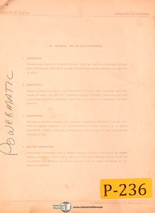 Powermatic Model 80, 20" Band Saw, Parts List Manual - Picture 1 of 2