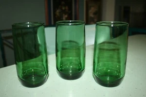 Anchor Hocking Light Green 4 7/8" 12 oz Flat Iced Tea Tumblers Glasses - 3 - Picture 1 of 3