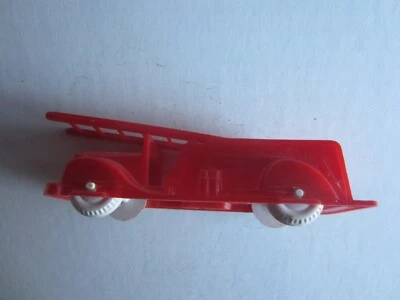 Vintage Hasbro Plastic 4 Inch Red Fire Dept. Tipping Ladder Truck - Image 1 of 4