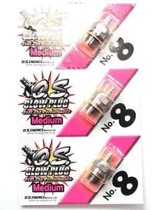 OS No.8 #8 Medium Nitro Glow Plug - 6 Pack - Picture 1 of 9