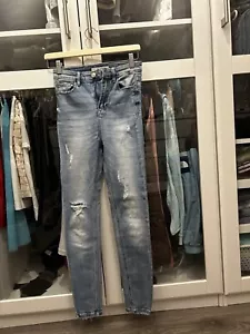 Skinny Jeans mit Löchern highwaist, Gr. 34/XS - Bild 1 von 4